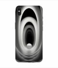 Apple Iphone Xs Max Logo Cut Back Case Covers Abstract Black 3D Background