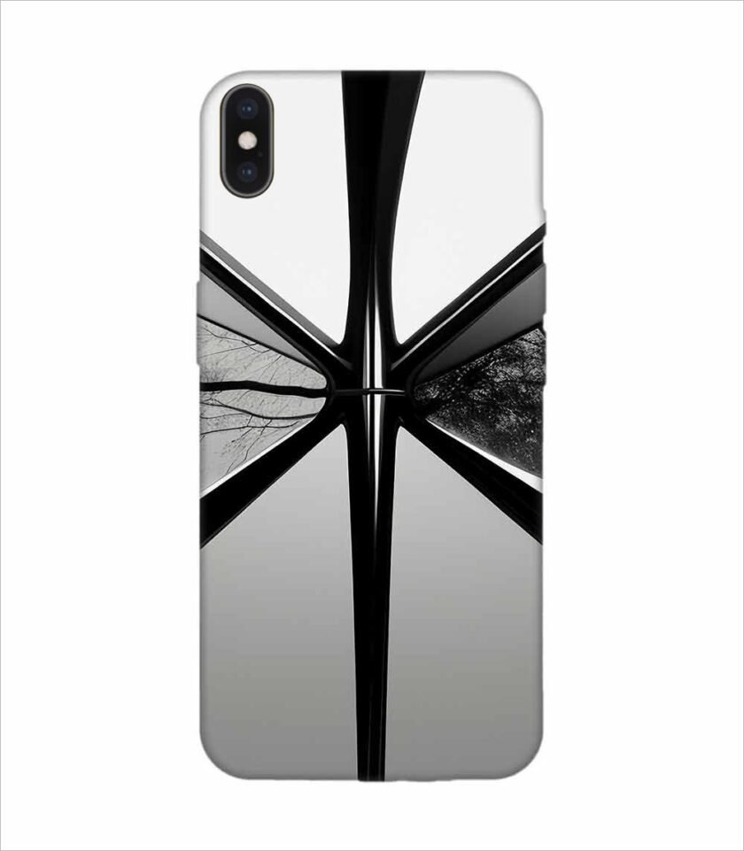 Apple Iphone Xs Max Logo Cut Back Case Covers Abstract Shape Design Flowers Branches Vines Wallpaper Background Illustration Elements