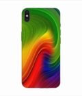 Apple Iphone Xs Max Logo Cut Back Case Covers Abstract Swirl Painting Wallpaper Design