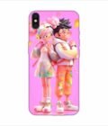 Apple Iphone Xs Max Logo Cut Back Case Covers Cartoon Couple Young Man Woman With Balloons Life Preserver Generative Ai