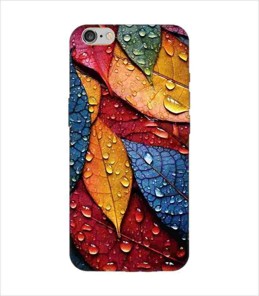Apple Iphone Xs Back Case Covers Close Up Bunch Colorful Leaves With Water Droplets Generative Ai
