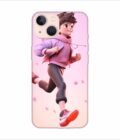 Apple Iphone 13 Mini Back Case Covers 3D Illustration Child Running Spring Concept Illustration Childrens Cartoon Outdoor