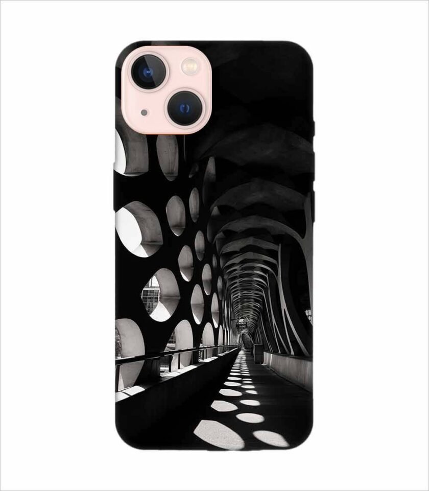 Apple Iphone 13 Mini Back Case Covers Bridge That Has Tunnel That Has Lot Holes It
