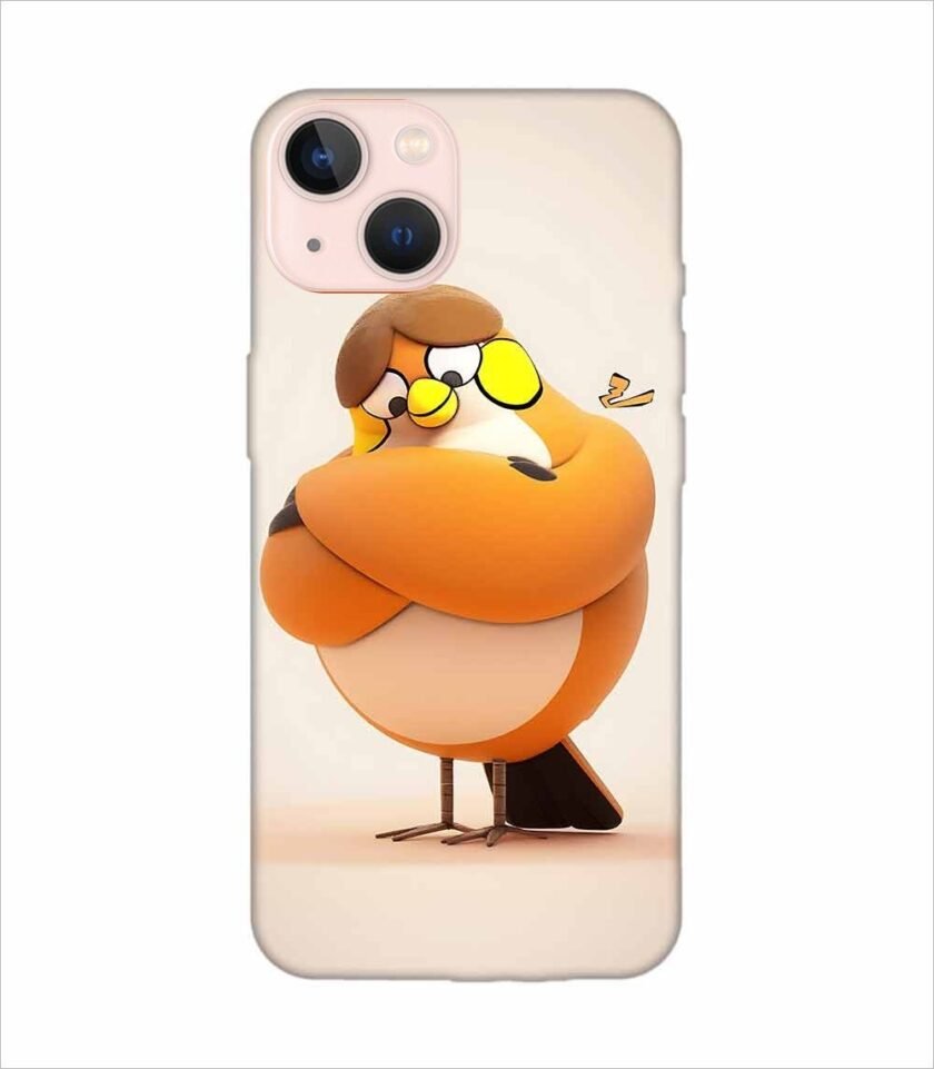 Apple Iphone 13 Mini Back Case Covers Cartoon Character Man With Glasses Hat