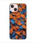 Apple Iphone 13 Mini Back Case Covers Close Up Bunch Orange Blue Leaves Generative Ai