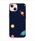 Apple Iphone 13 Mini Back Case Covers Colorful Planets Stars Space Galaxy Background Illustration