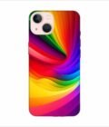 Apple Iphone 13 Mini Back Case Covers Colorful Rainbow Gradient Background Design Shades Light Wallpaper Abstract Geometric Shapes