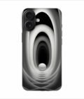 Apple Iphone 16 Back Case Covers Abstract Black 3D Background