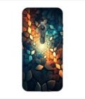 Printed Back Covers Asus Zenfone 2 close up mosaic rocks stones with light shining through