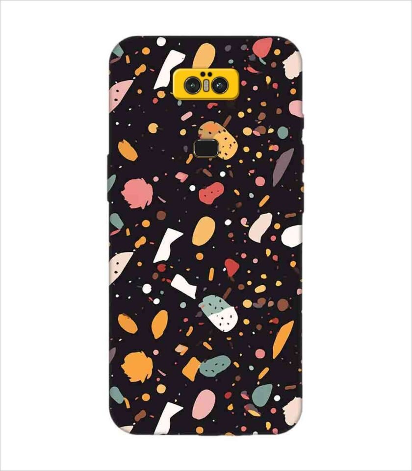 Printed Back Covers Asus Zenfone 6Z close up pattern different types food