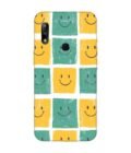 Printed Back Covers Asus Zenfone Max Pro M2 close up pattern smiley faces white background
