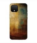Printed Back Covers Google Pixel 4 Xl close up painting golden blue background