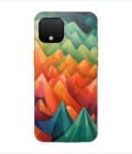 Printed Back Covers Google Pixel 4 Xl close up painting mountain range with sky background