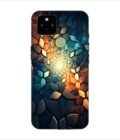Printed Back Covers Google Pixel 5 close up mosaic rocks stones with light shining through