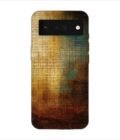Printed Back Covers Google Pixel 6 Pro close up painting golden blue background