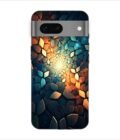 Printed Back Covers Google Pixel 7 close up mosaic rocks stones with light shining through