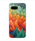 Printed Back Covers Google Pixel 7A close up painting mountain range with sky background