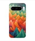 Printed Back Covers Google Pixel 8 Pro close up painting mountain range with sky background