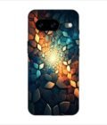 Printed Back Covers Google Pixel 8 close up mosaic rocks stones with light shining through