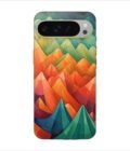 Printed Back Covers Google Pixel 9 Pro Xl close up painting mountain range with sky background