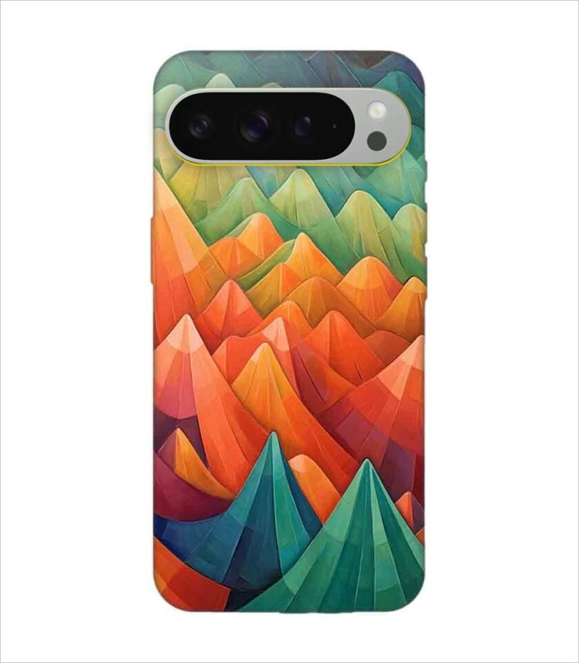 Printed Back Covers Google Pixel 9 Pro Xl close up painting mountain range with sky background