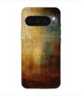 Printed Back Covers Google Pixel 9 Pro close up painting golden blue background