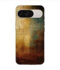 Printed Back Covers Google Pixel 9 close up painting golden blue background