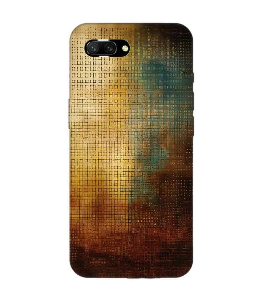 Honor 10 close up painting golden blue background