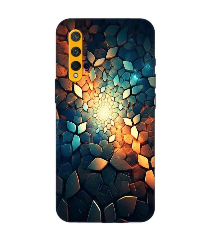 Honor 20 close up mosaic rocks stones with light shining through