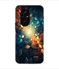 Printed Back Covers Honor 200 Pro 5G close up mosaic rocks stones with light shining through