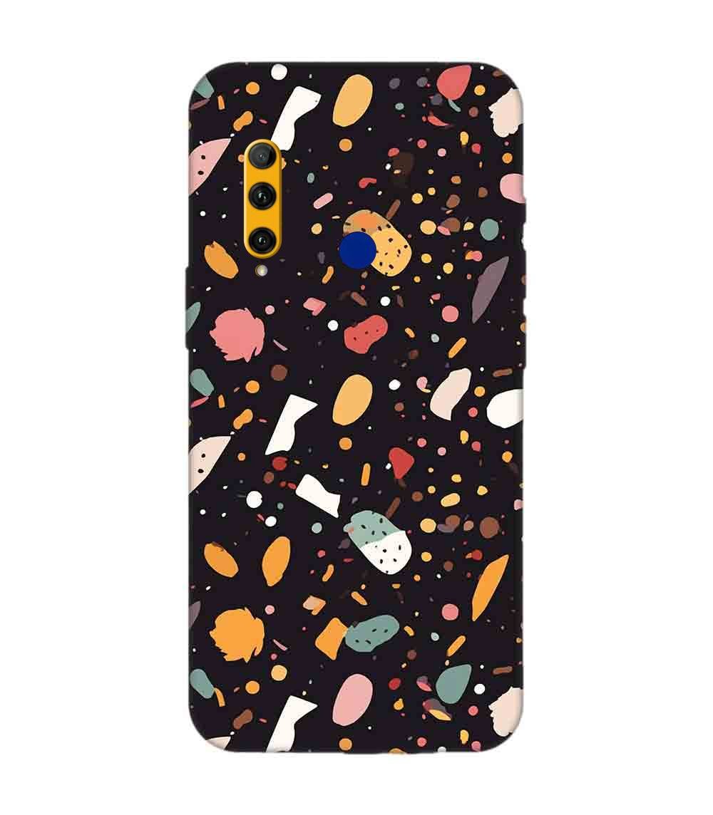 Printed Back Covers Honor 20I close up pattern different types food