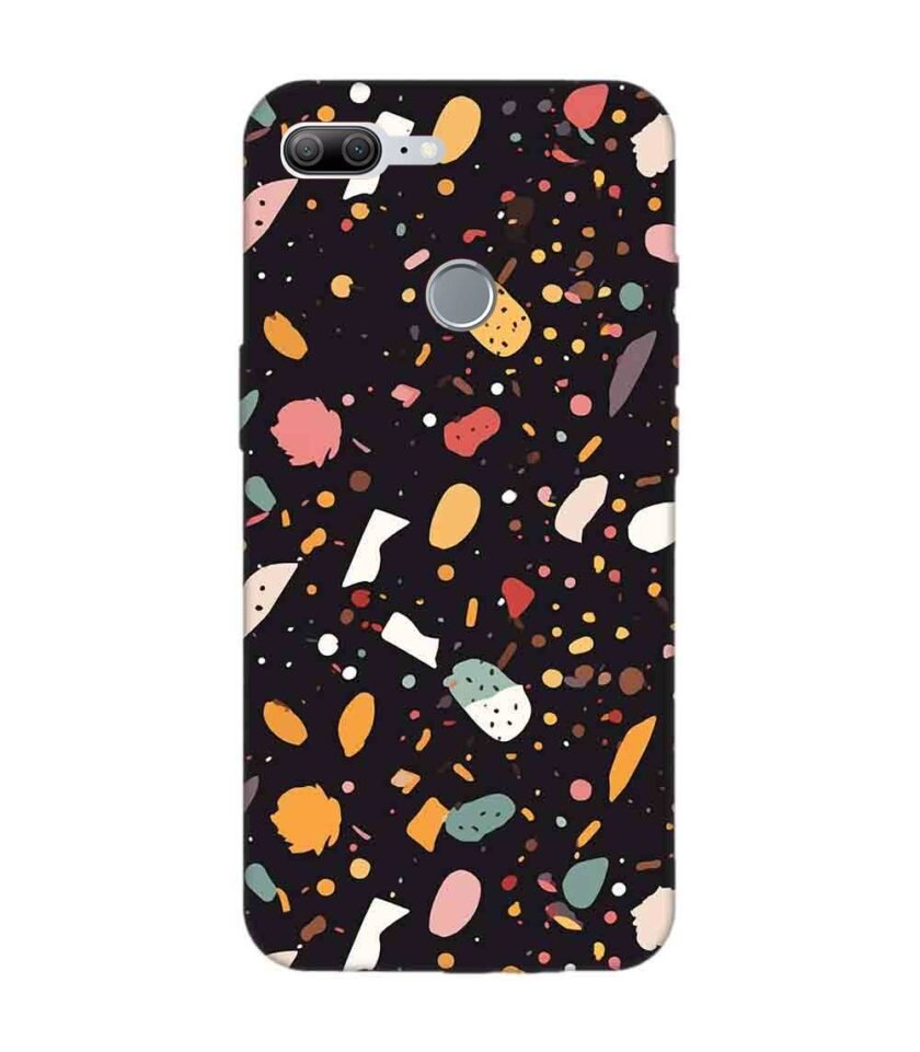Printed Back Covers Honor 9 Lite close up pattern different types food