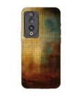 Printed Back Covers Honor 90 close up painting golden blue background