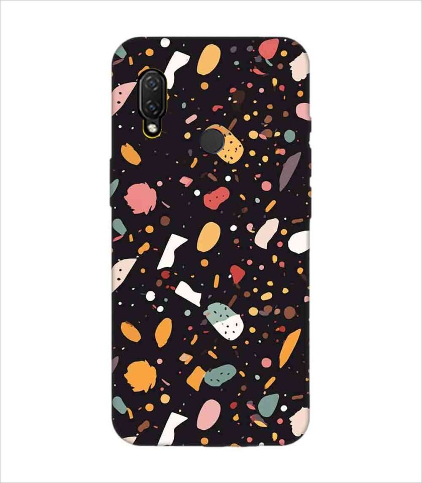 Printed Back Covers Honor Nova 3I close up pattern different types food