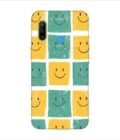 Printed Back Covers Honor P30 Lite close up pattern smiley faces white background