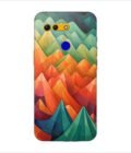 Printed Back Covers Honor View 20 close up painting mountain range with sky background