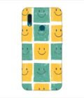 Printed Back Covers Honor Y9 2019 close up pattern smiley faces white background