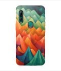 Printed Back Covers Honor Y9 Prime close up painting mountain range with sky background