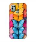 Infinix Hot 10 Play closeup colorful butterfly collection display Custom Printed Back Cover Design
