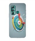 Infinix Hot 11 (2021) colorful clock with colorful arrow pointing right Custom Printed Back Cover Design