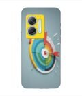 Infinix Hot 30 (5G) colorful clock with colorful arrow pointing right Custom Printed Back Cover Design