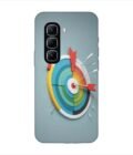 Infinix Hot 50 (5G) colorful clock with colorful arrow pointing right Custom Printed Back Cover Design