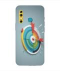 Infinix Hot 8 colorful clock with colorful arrow pointing right Custom Printed Back Cover Design