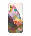 Infinix Hot 8 earthy colors palette abstract nature painting art Custom Printed Back Cover Design
