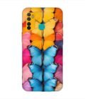 Infinix Hot 9 Pro closeup colorful butterfly collection display Custom Printed Back Cover Design
