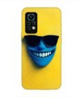 Infinix Note 11S blue figure with sunglasses yellow wall with blue face Custom Printed Back Cover Design