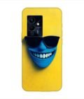 Infinix Note 12 Pro (5G) blue figure with sunglasses yellow wall with blue face Custom Printed Back Cover Design