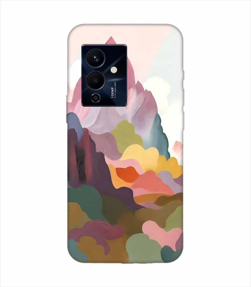 Infinix Note 12 Pro (5G) earthy colors palette abstract nature painting art Custom Printed Back Cover Design