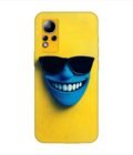 Infinix Note 12 blue figure with sunglasses yellow wall with blue face Custom Printed Back Cover Design