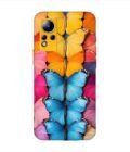 Infinix Note 12 closeup colorful butterfly collection display Custom Printed Back Cover Design